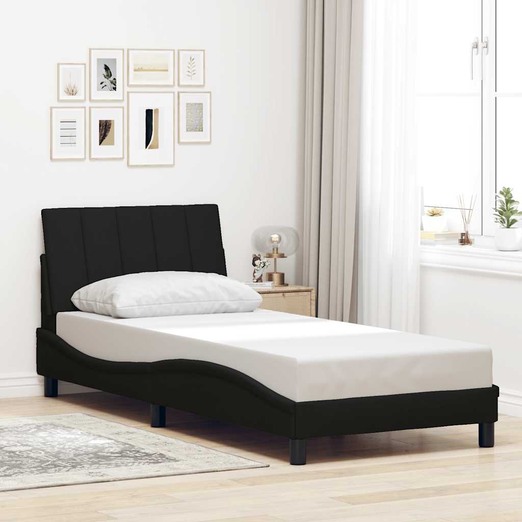 Bettgestell ohne Matratze Schwarz 80x200 cm Stoff