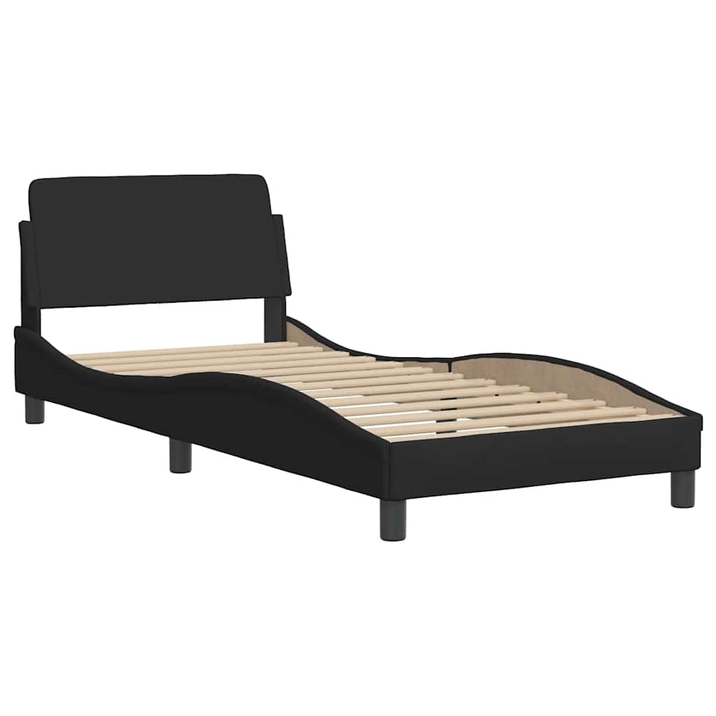 Bettgestell ohne Matratze Schwarz 80x200 cm Stoff