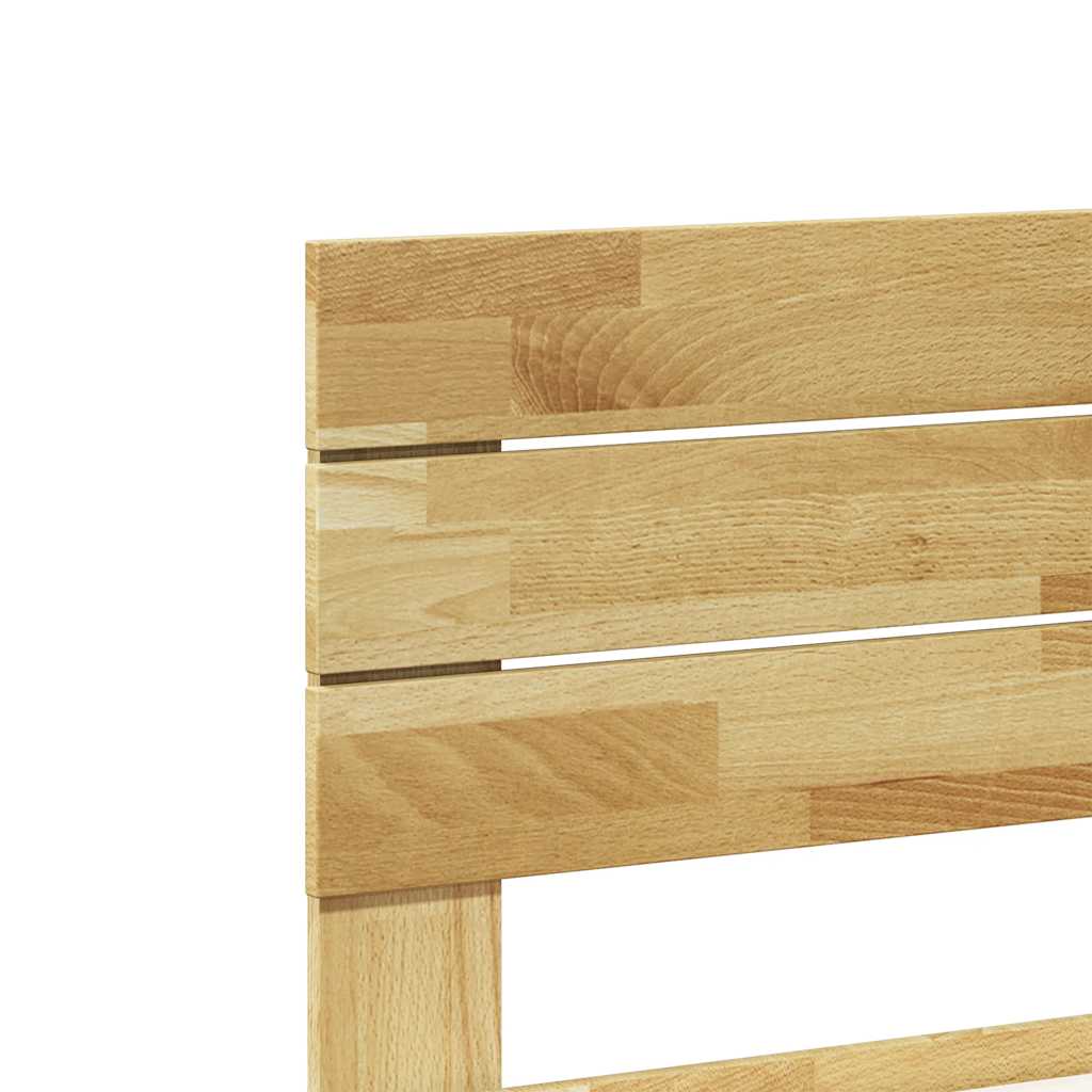Massivholzbett mit Kopfteil ohne Matratze 75x190 cm Eichenholz