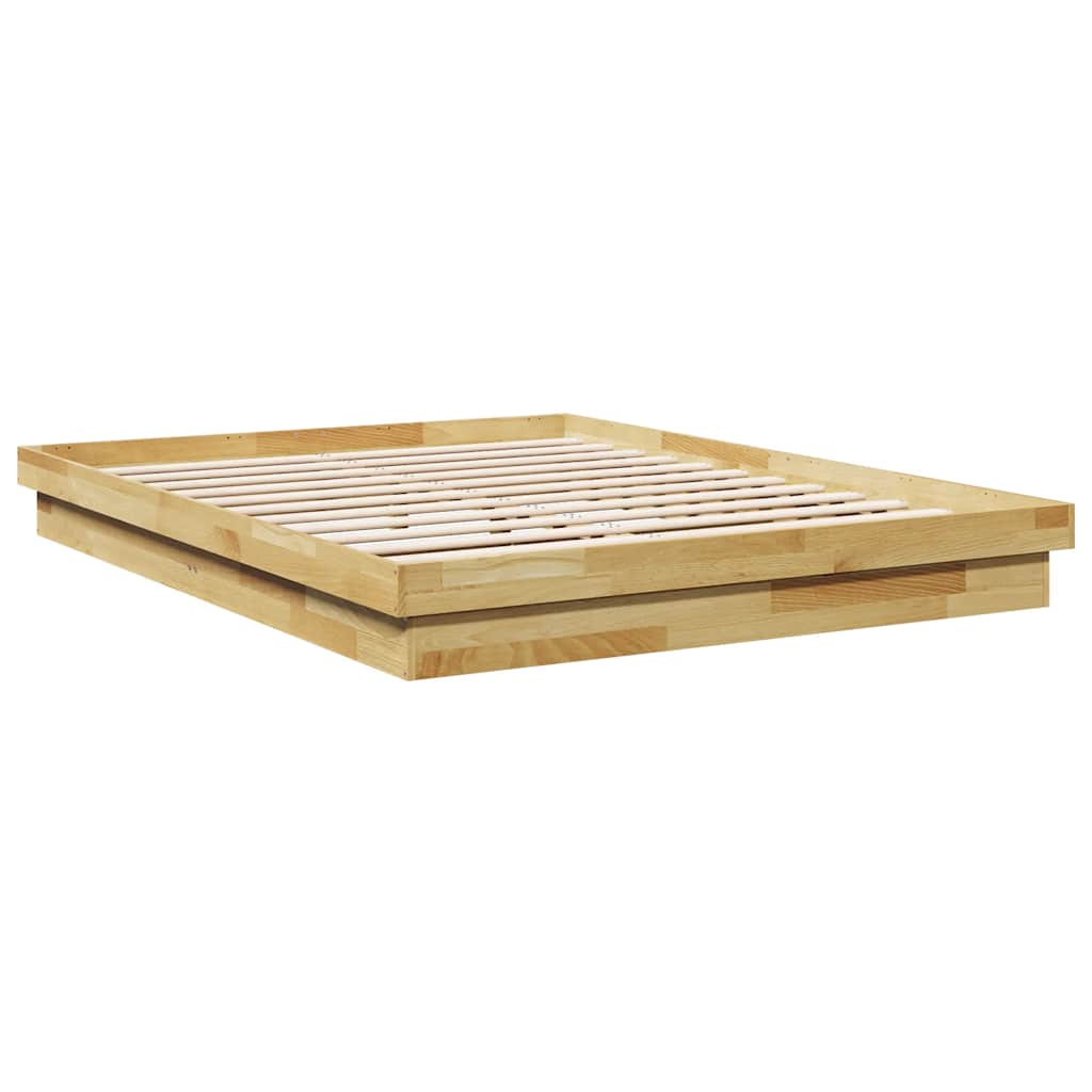 Massivholzbett ohne Matratze 135x190 cm Eichenholz