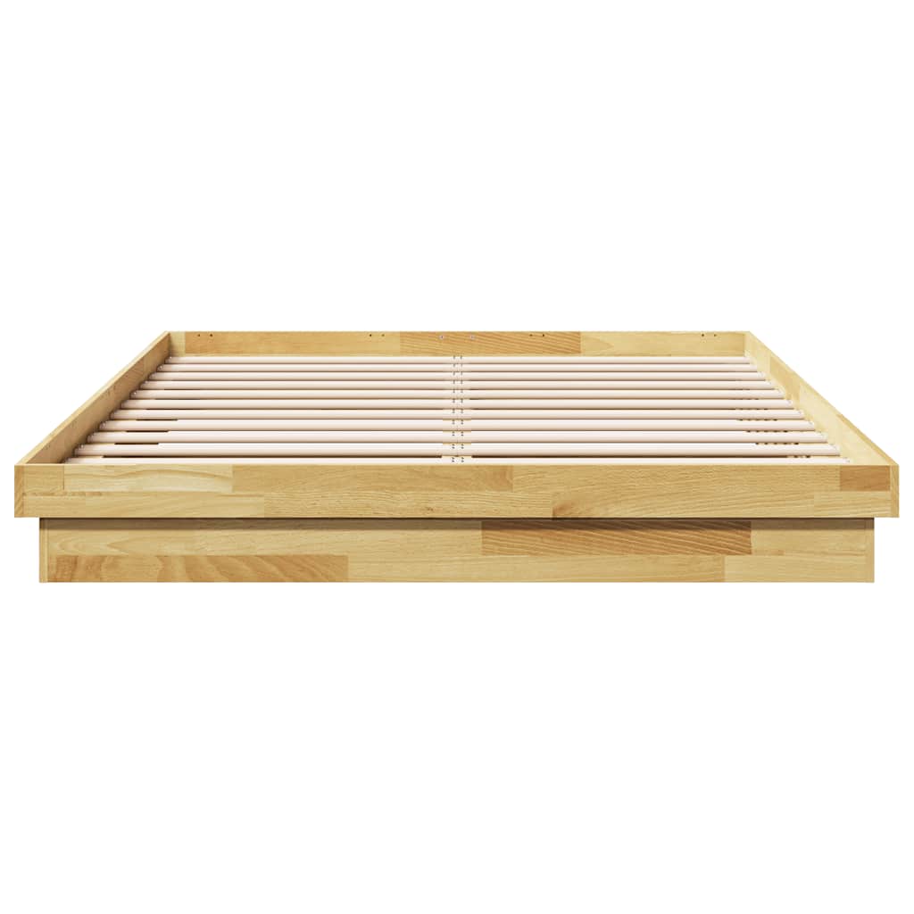 Massivholzbett ohne Matratze 135x190 cm Eichenholz