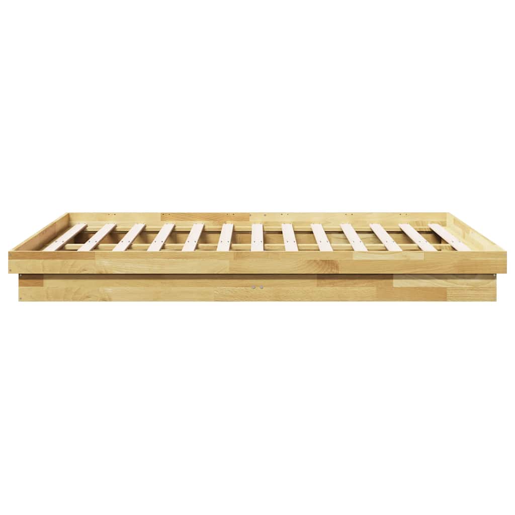 Massivholzbett ohne Matratze 135x190 cm Eichenholz