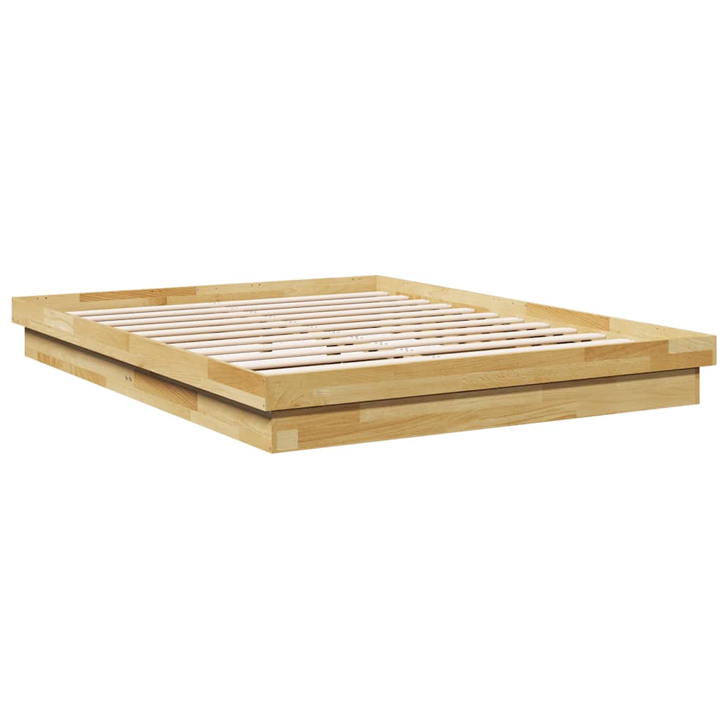 Massivholzbett ohne Matratze 135x190 cm Eichenholz