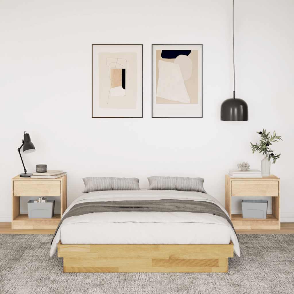 Massivholzbett ohne Matratze 120x190 cm Eichenholz