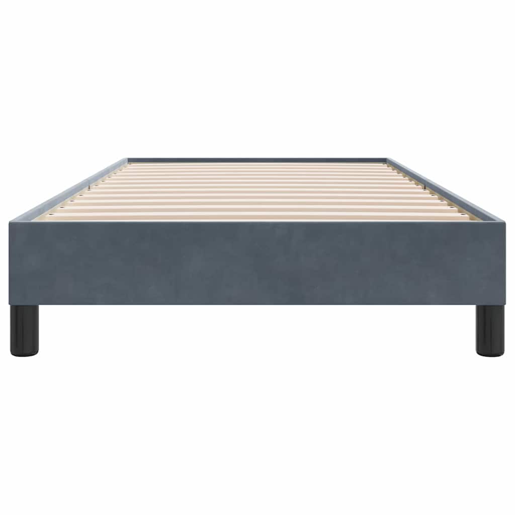 Boxspringbett ohne Matratze Dunkelgrau 80x210 cm Samt