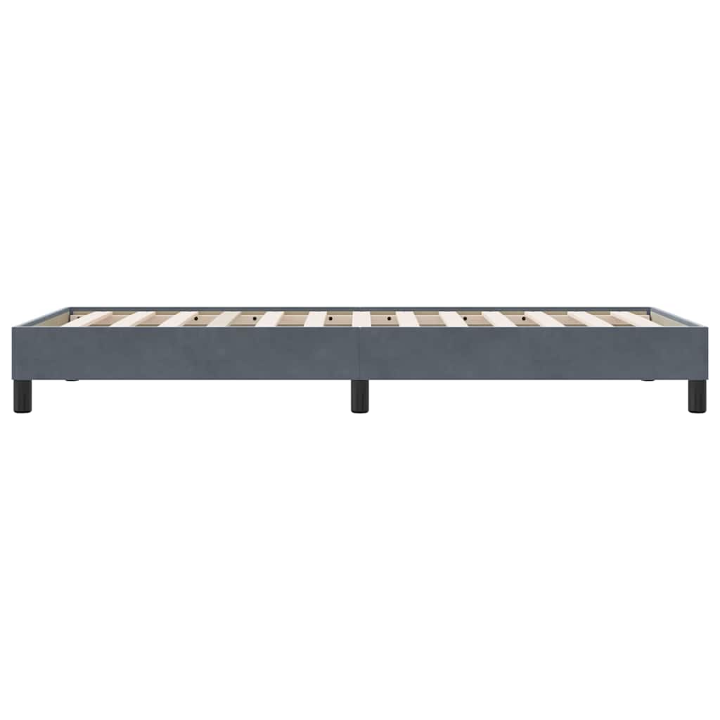 Boxspringbett ohne Matratze Dunkelgrau 80x210 cm Samt