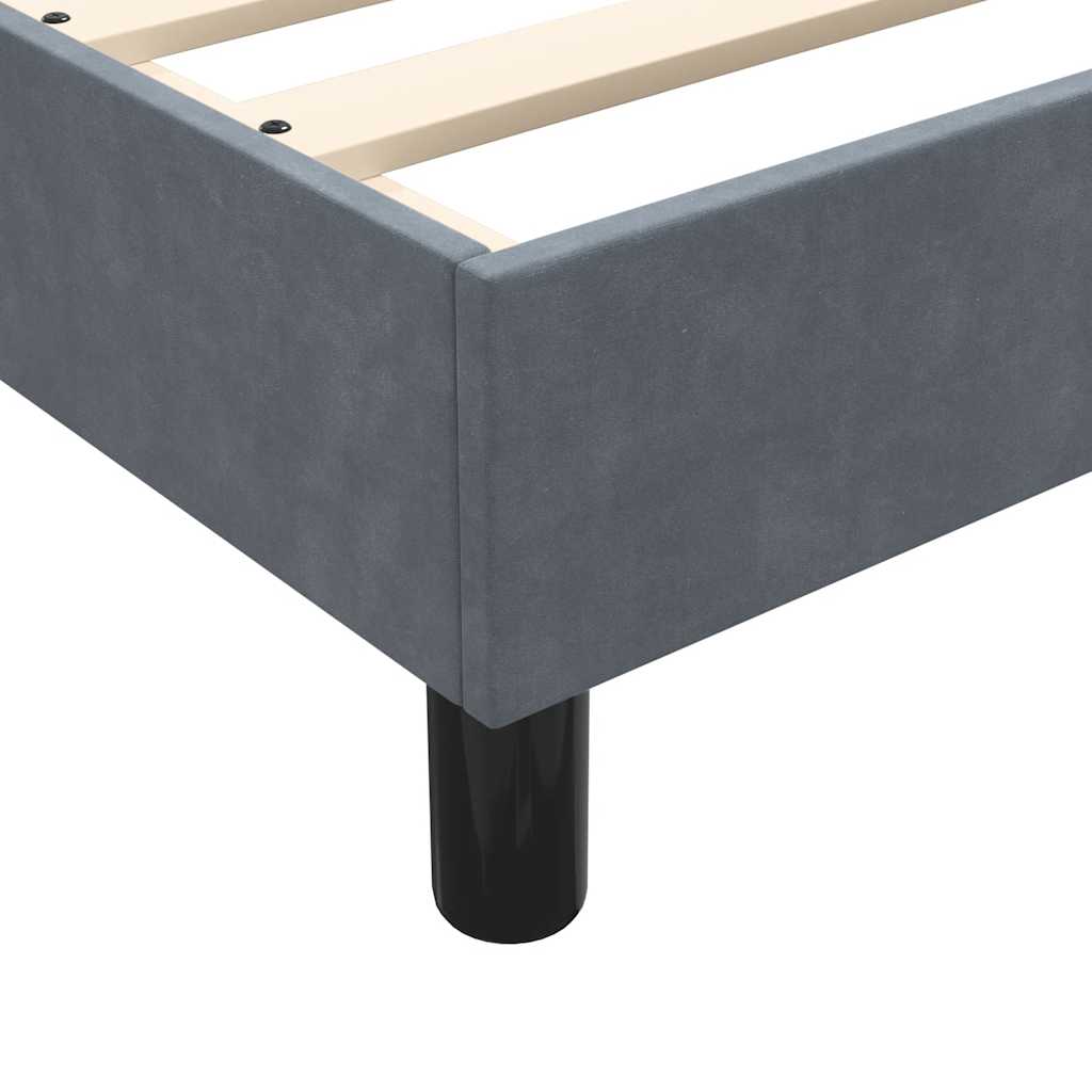 Boxspringbett ohne Matratze Dunkelgrau 80x210 cm Samt