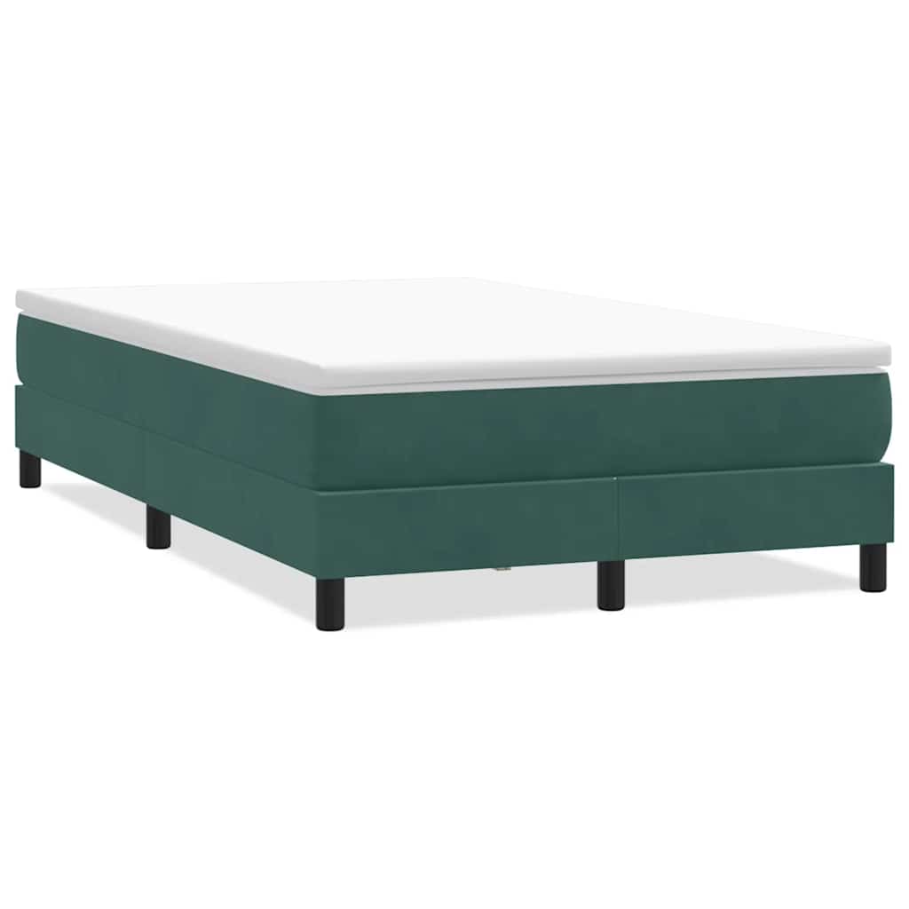 Boxspringbett ohne Matratze Dunkelgrün 120x210 cm Samt