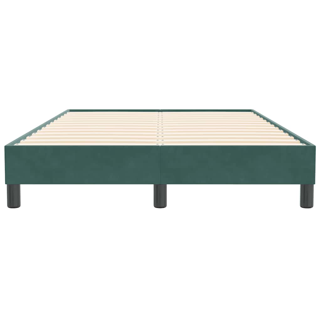 Boxspringbett ohne Matratze Dunkelgrün 120x210 cm Samt