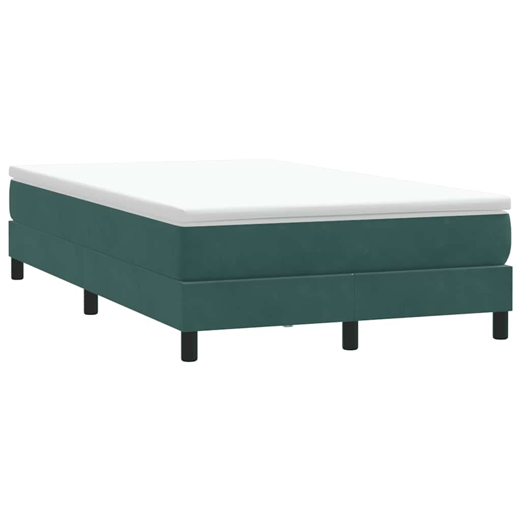 Boxspringbett ohne Matratze Dunkelgrün 120x210 cm Samt