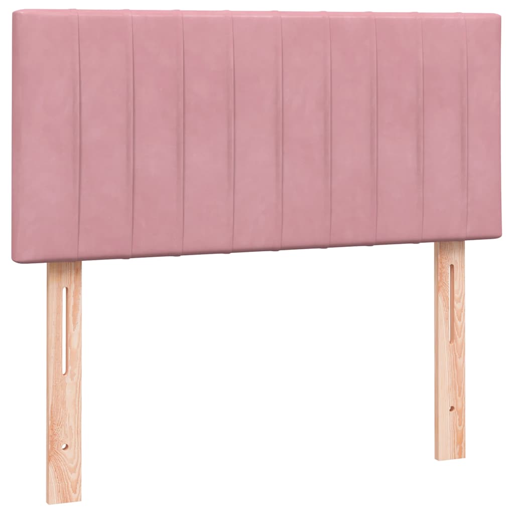 Boxspringbett mit Matratze Rosa 80x220 cm Samt