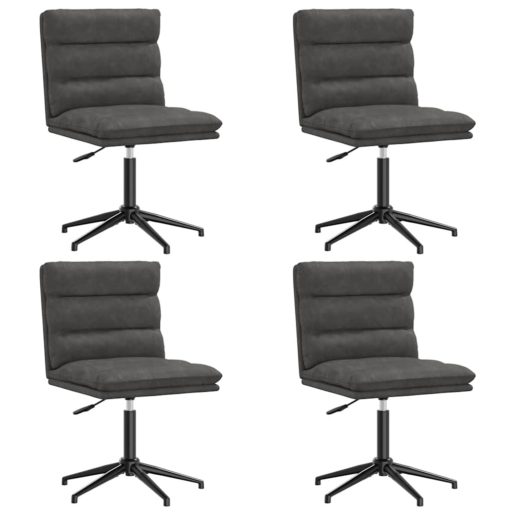Esszimmerstühle 4 Stk. Schwarz Kunstleder