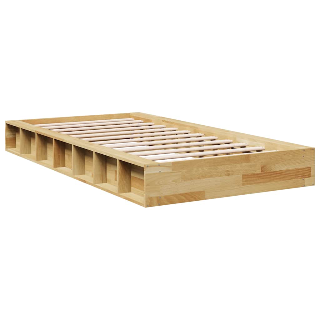 Massivholzbett ohne Matratze 75x190 cm Eichenholz