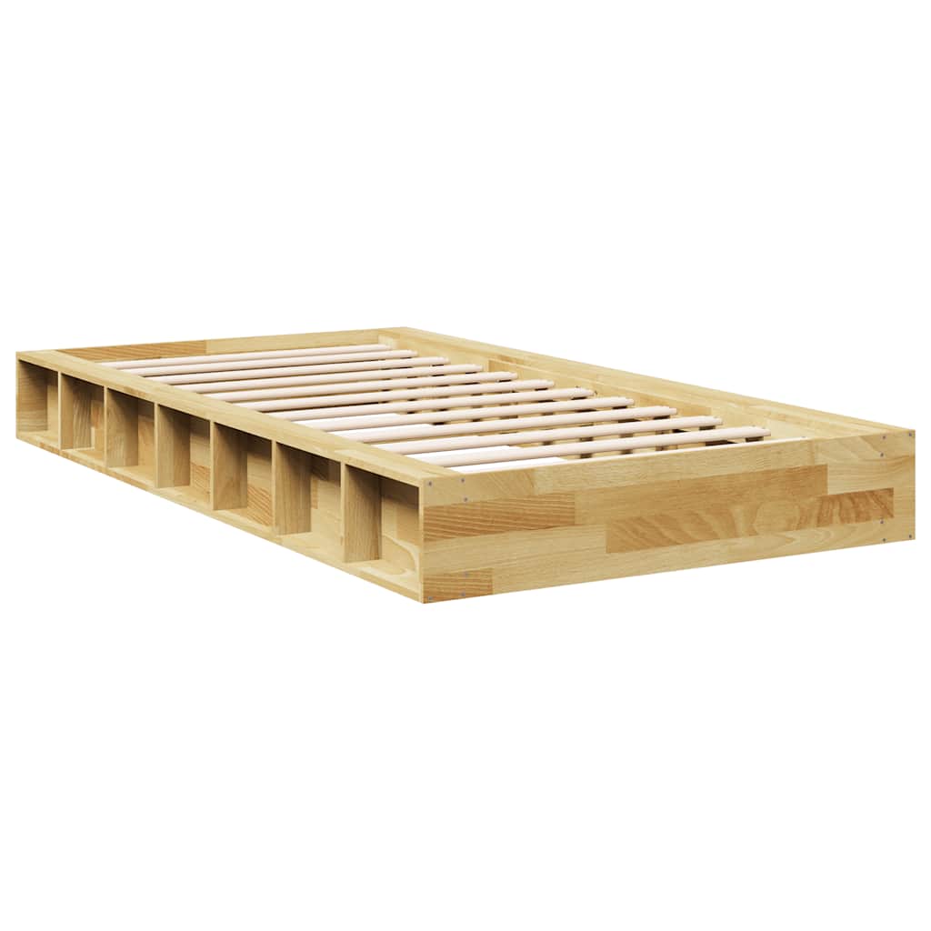 Massivholzbett ohne Matratze 75x190 cm Eichenholz