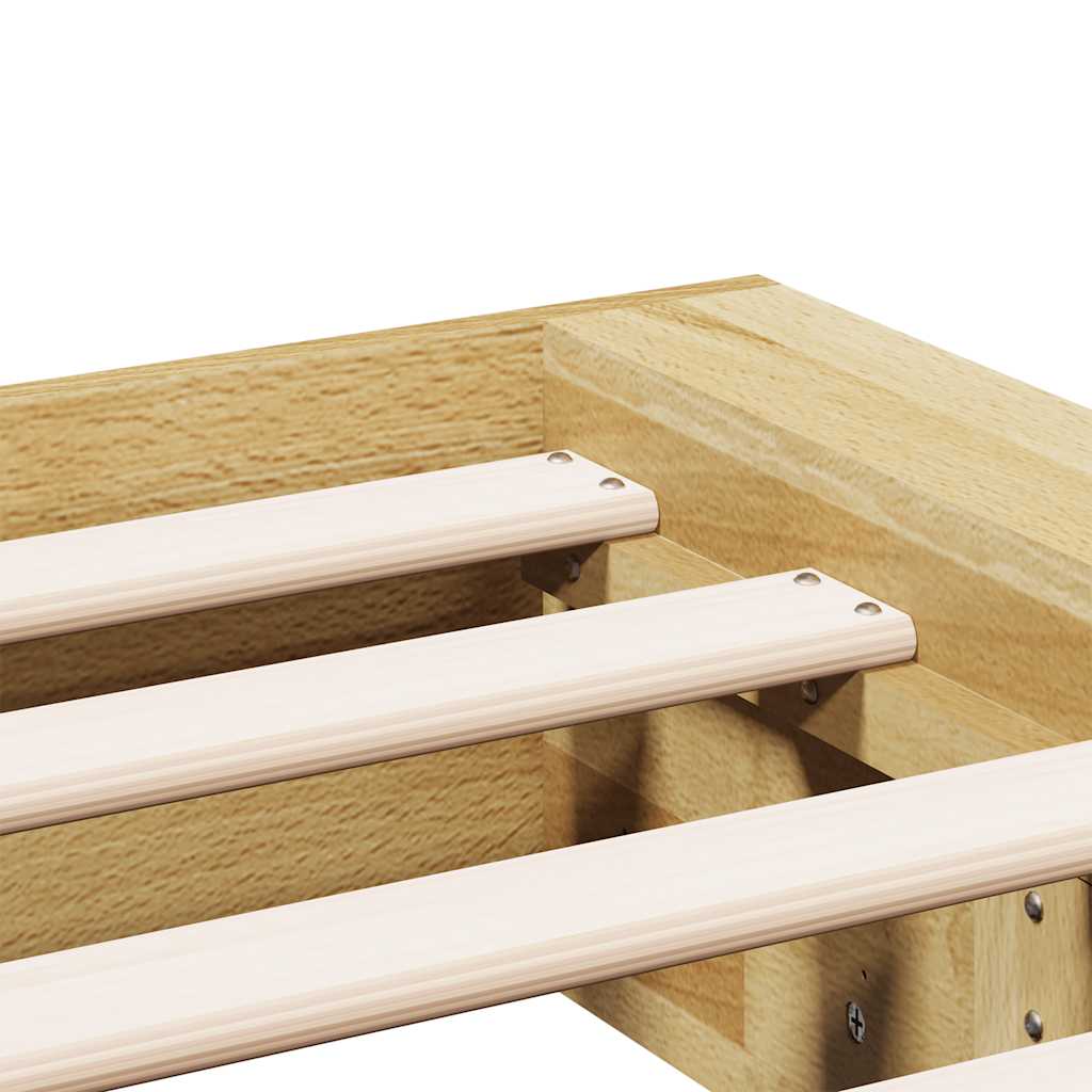 Massivholzbett ohne Matratze 75x190 cm Eichenholz