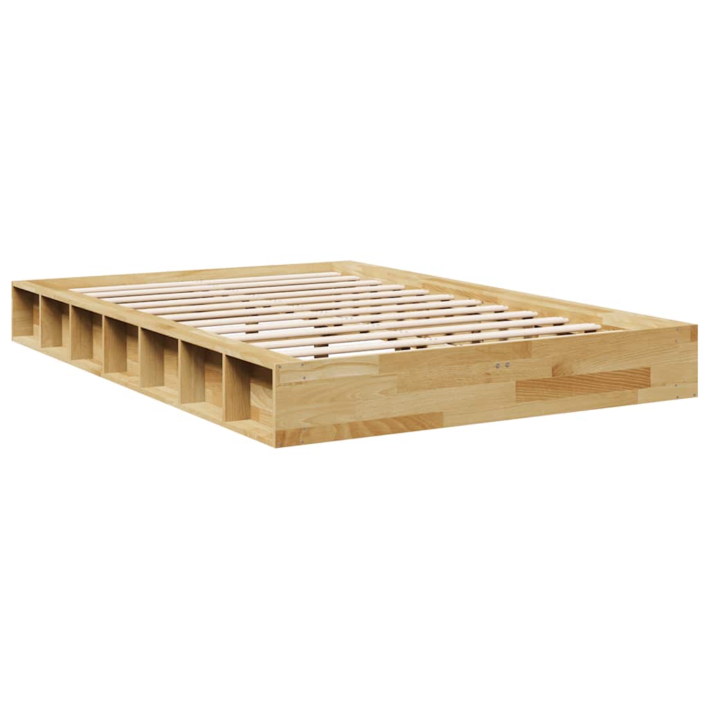 Massivholzbett ohne Matratze 120x190 cm Eichenholz