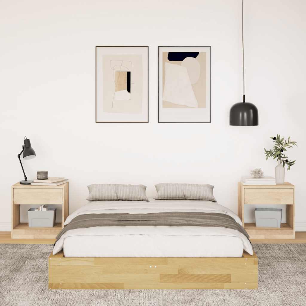 Massivholzbett ohne Matratze 120x190 cm Eichenholz