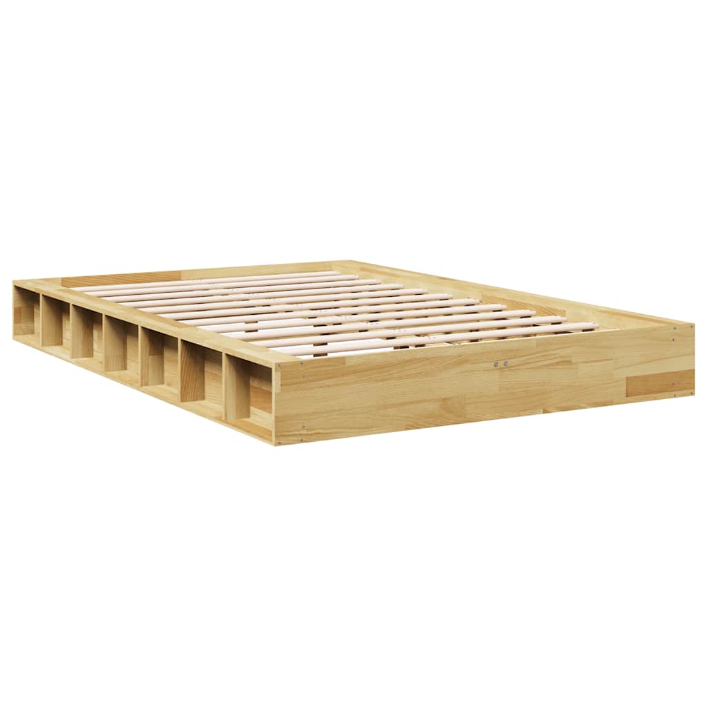 Massivholzbett ohne Matratze 120x190 cm Eichenholz