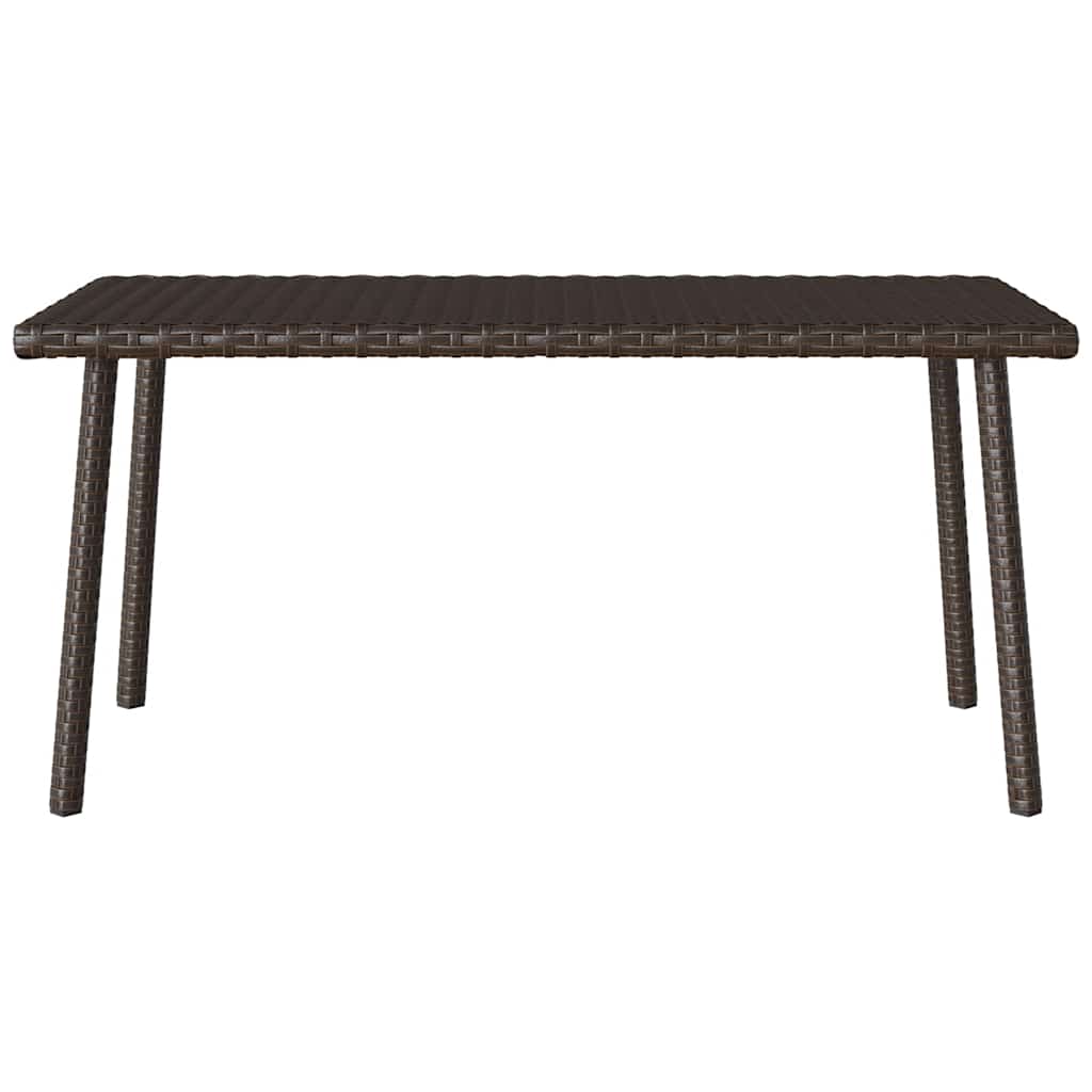 Garten-Couchtisch Rechteckig Braun 80x40x37 cm Poly Rattan