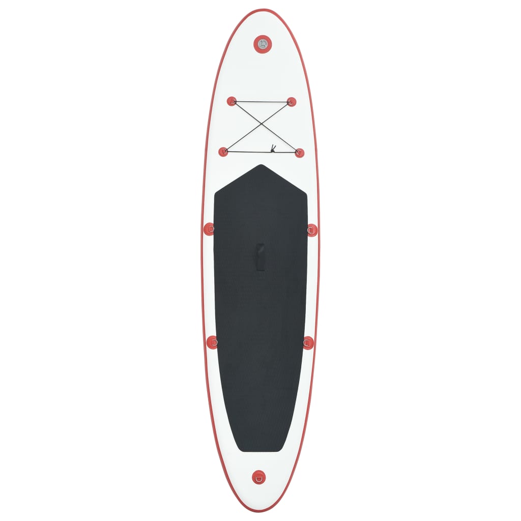Stand Up Paddle Board SUP Aufblasbar Rot und Weiß