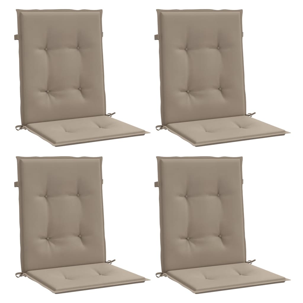 Gartenstuhlauflagen für Niedriglehner 4 Stk. Taupe 100x50x3 cm