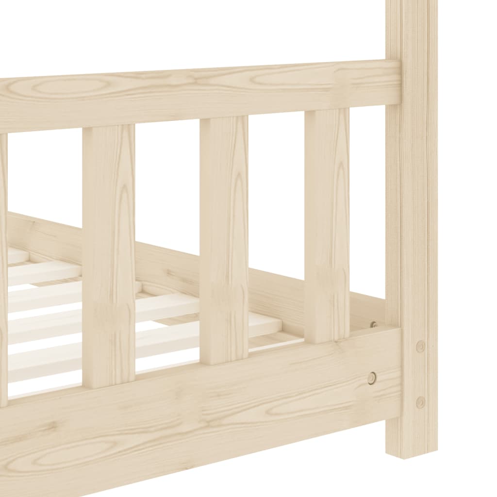 Kinder-Bettgestell Massivholz Kiefer 70 x 140 cm