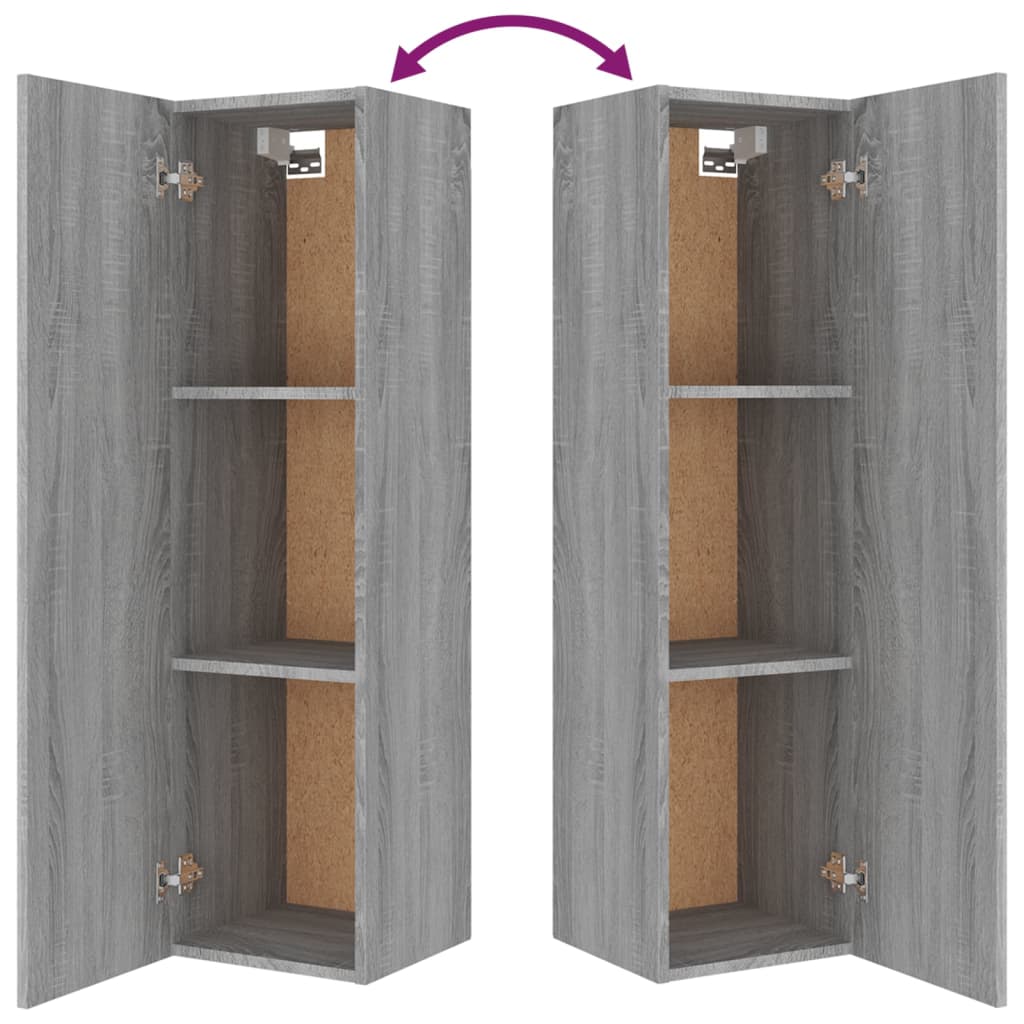 4-tlg. TV-Schrank-Set Grau Sonoma Holzwerkstoff