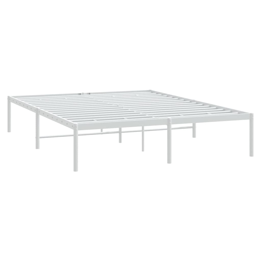 Bettgestell Metall Weiß 140x200 cm