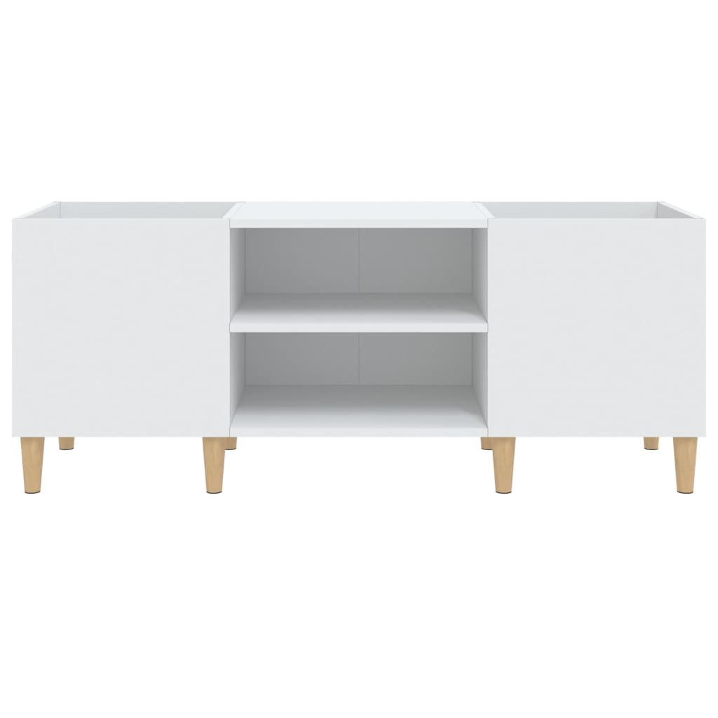 Plattenschrank Weiß 121x38x48 cm Holzwerkstoff