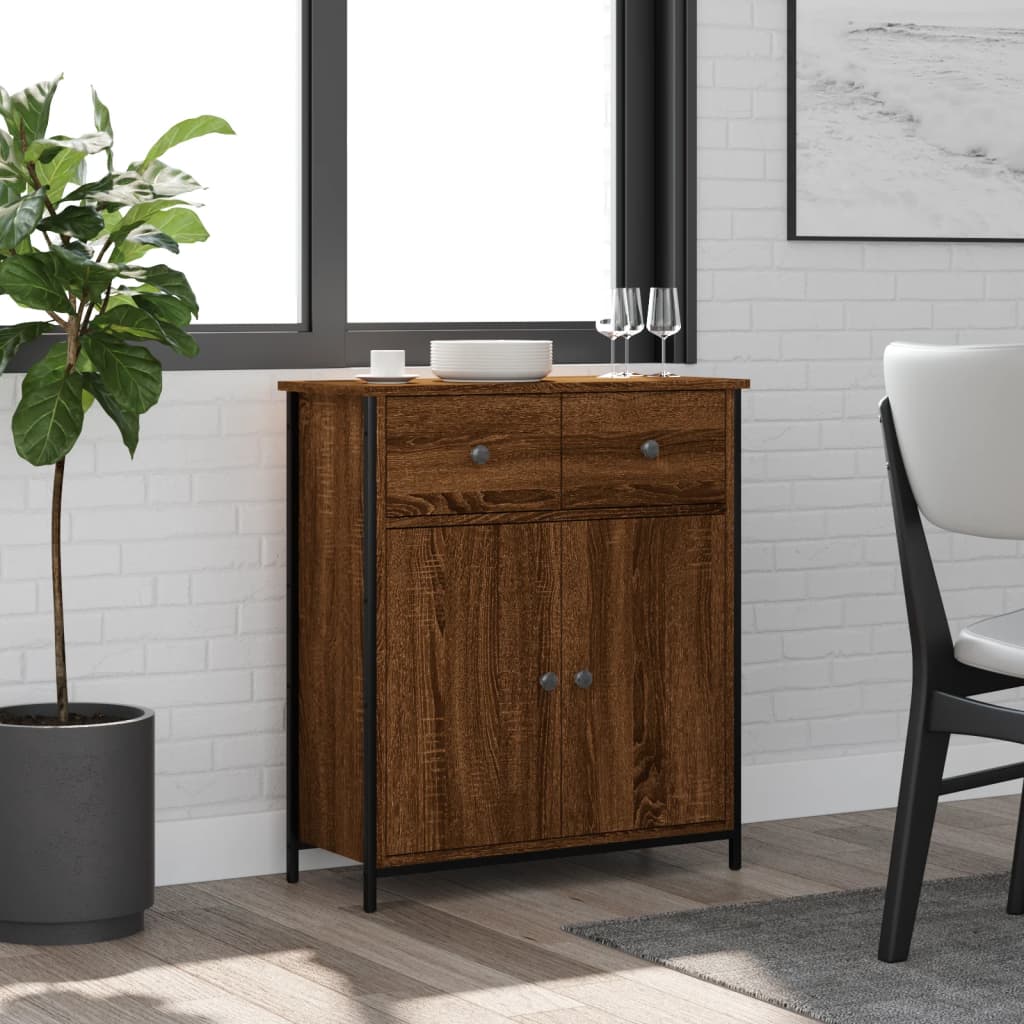 Sideboard Braun Eichen-Optik 70x30x80 cm Holzwerkstoff