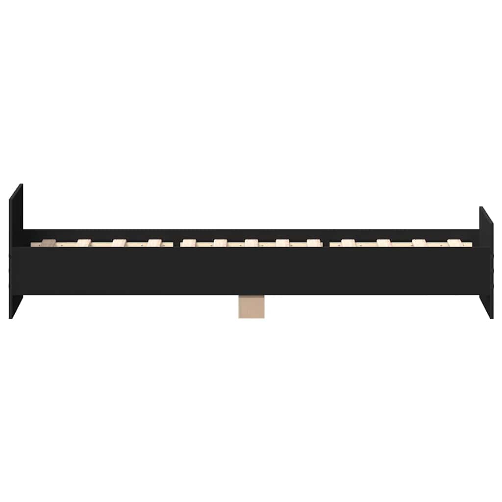 Bettgestell Schwarz 100x200 cm Holzwerkstoff