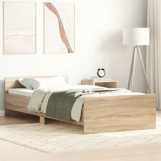 Bettgestell Sonoma-Eiche 75x190 cm Holzwerkstoff