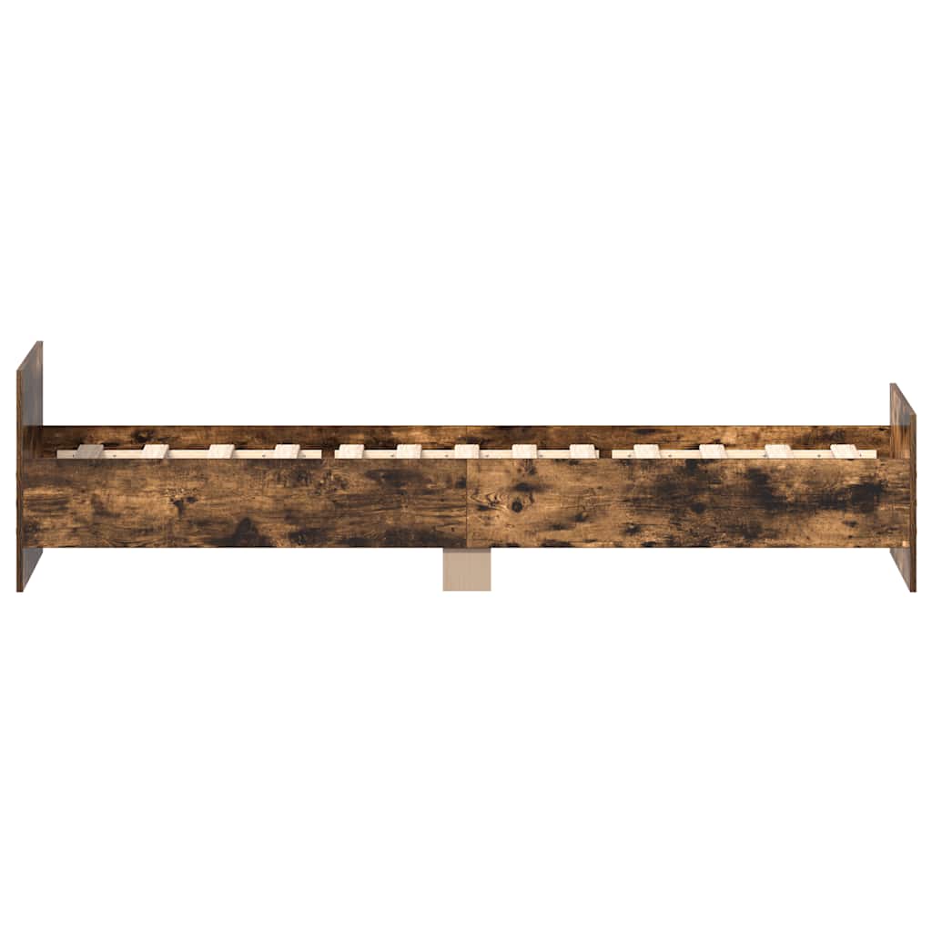 Bettgestell Räuchereiche 75x190 cm Holzwerkstoff