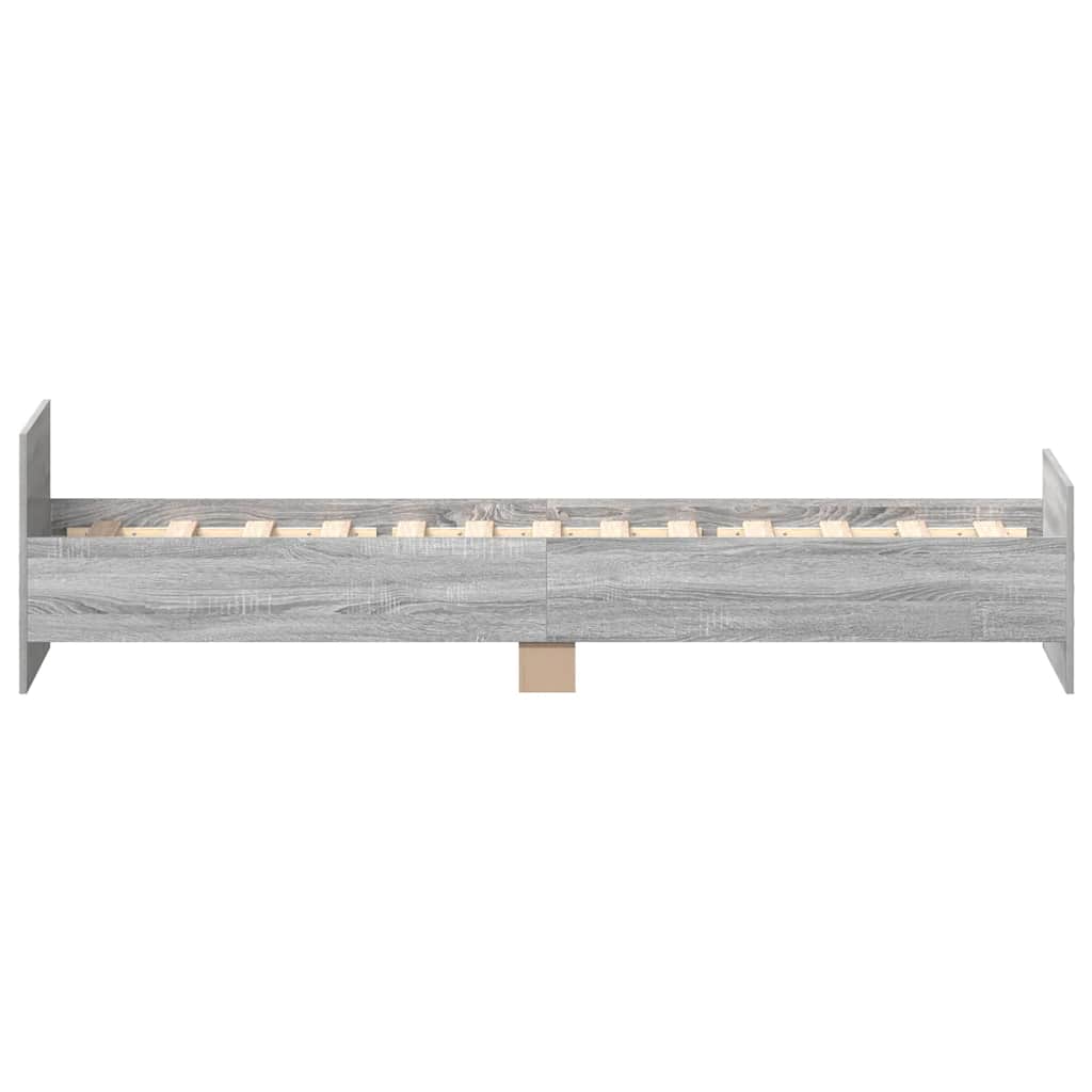 Bettgestell Grau Sonoma 75x190 cm Holzwerkstoff