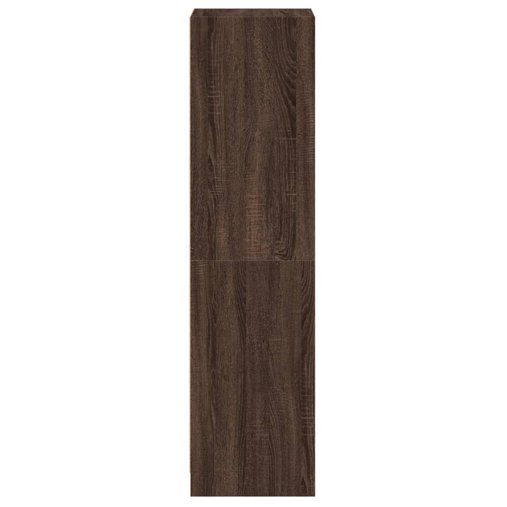 Highboard mit Glastür Braun Eichen-Optik 35x37x142 cm