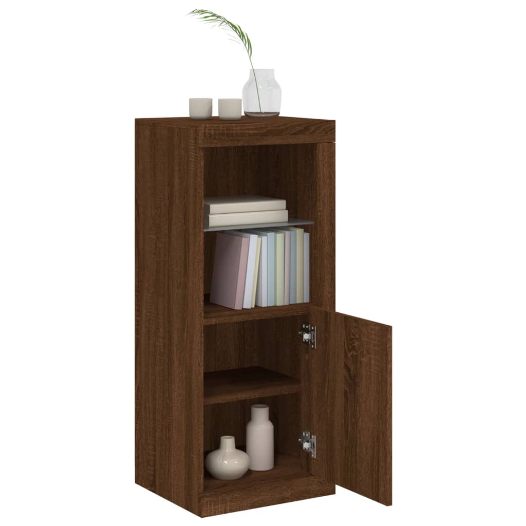 Sideboard mit LED-Leuchten Braun Eichen-Optik 41x37x100 cm