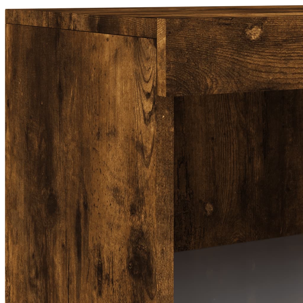 Sideboard mit LED-Leuchten Räuchereiche 60,5x37x100 cm