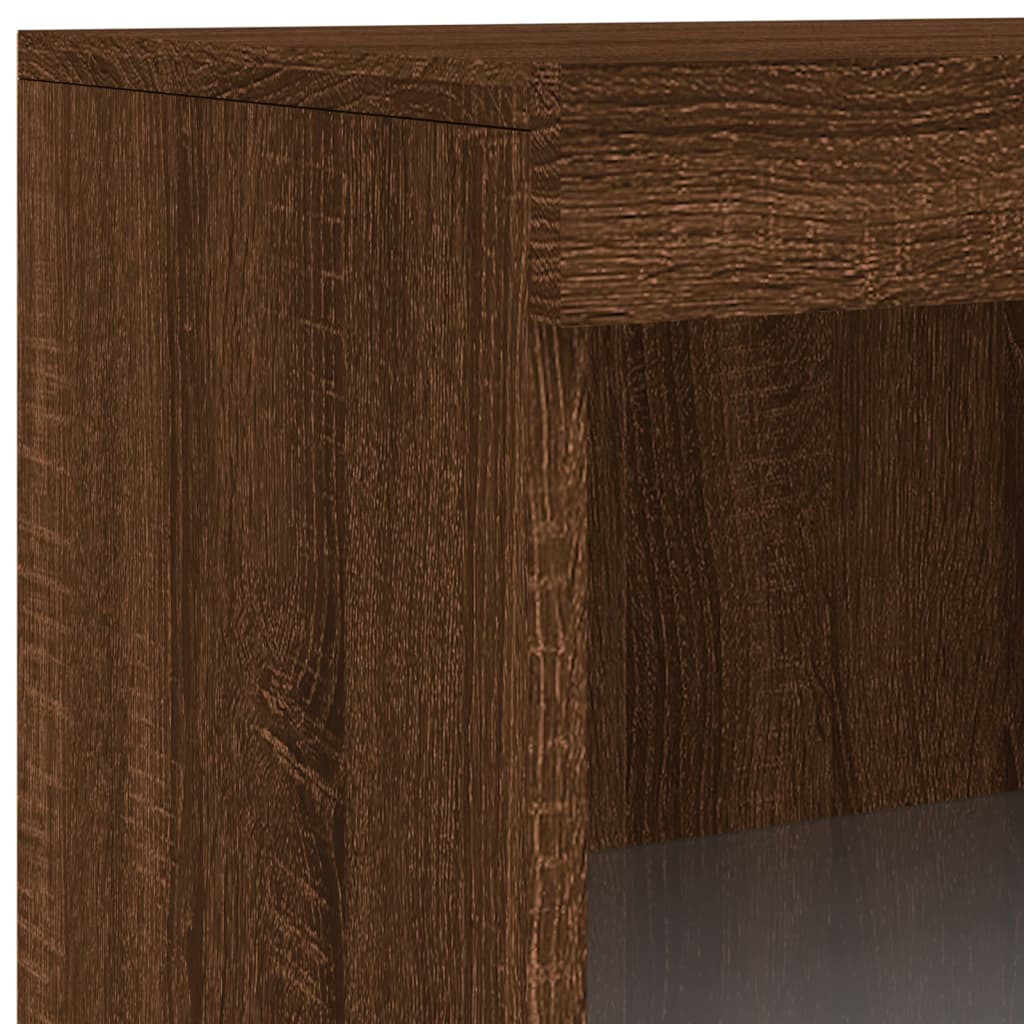 Sideboard mit LED-Leuchten Braun Eichen-Optik 60,5x37x100 cm
