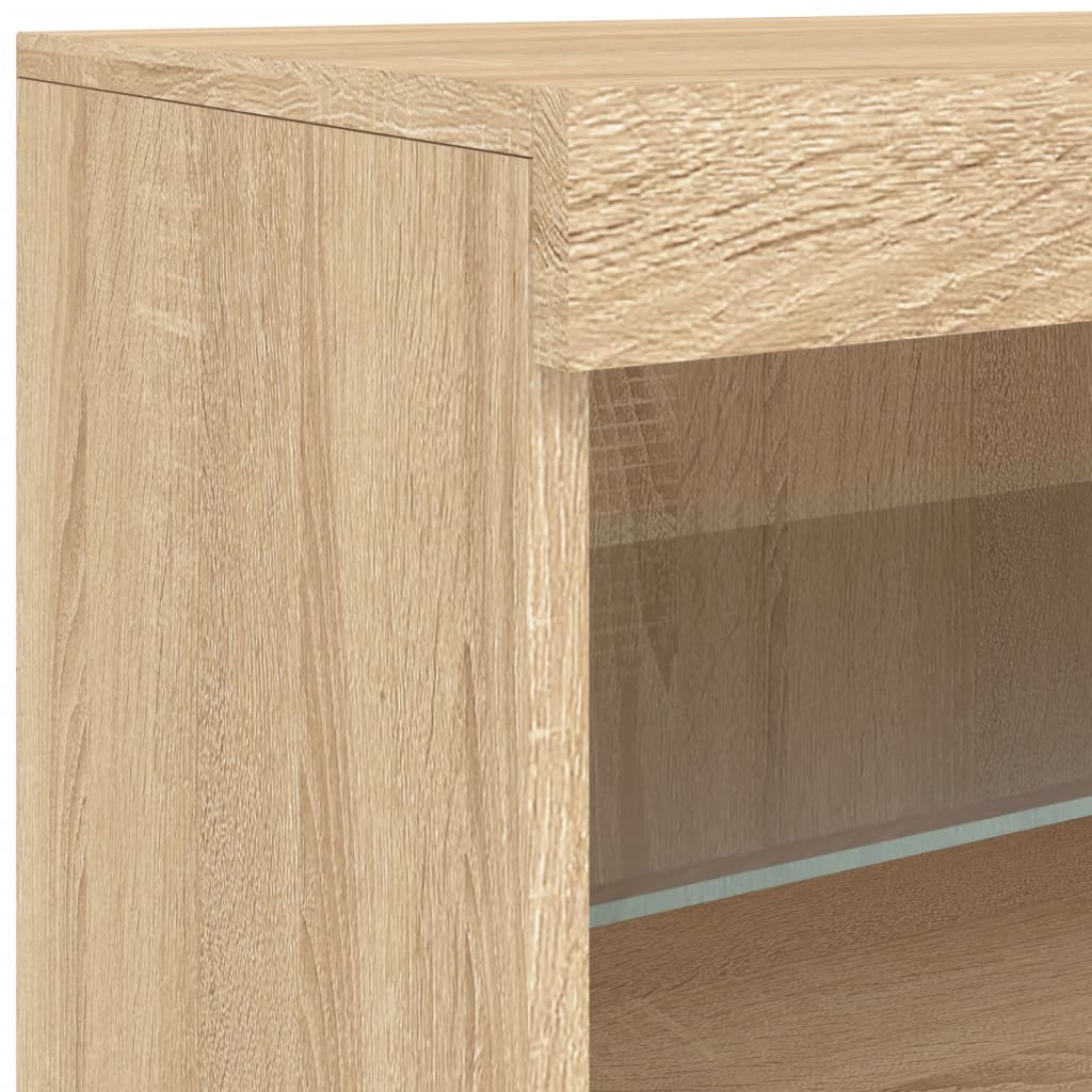 Sideboard mit LED-Leuchten Sonoma-Eiche 41x37x67 cm