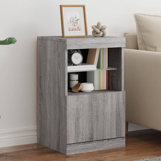 Sideboard mit LED-Leuchten Grau Sonoma 41x37x67 cm