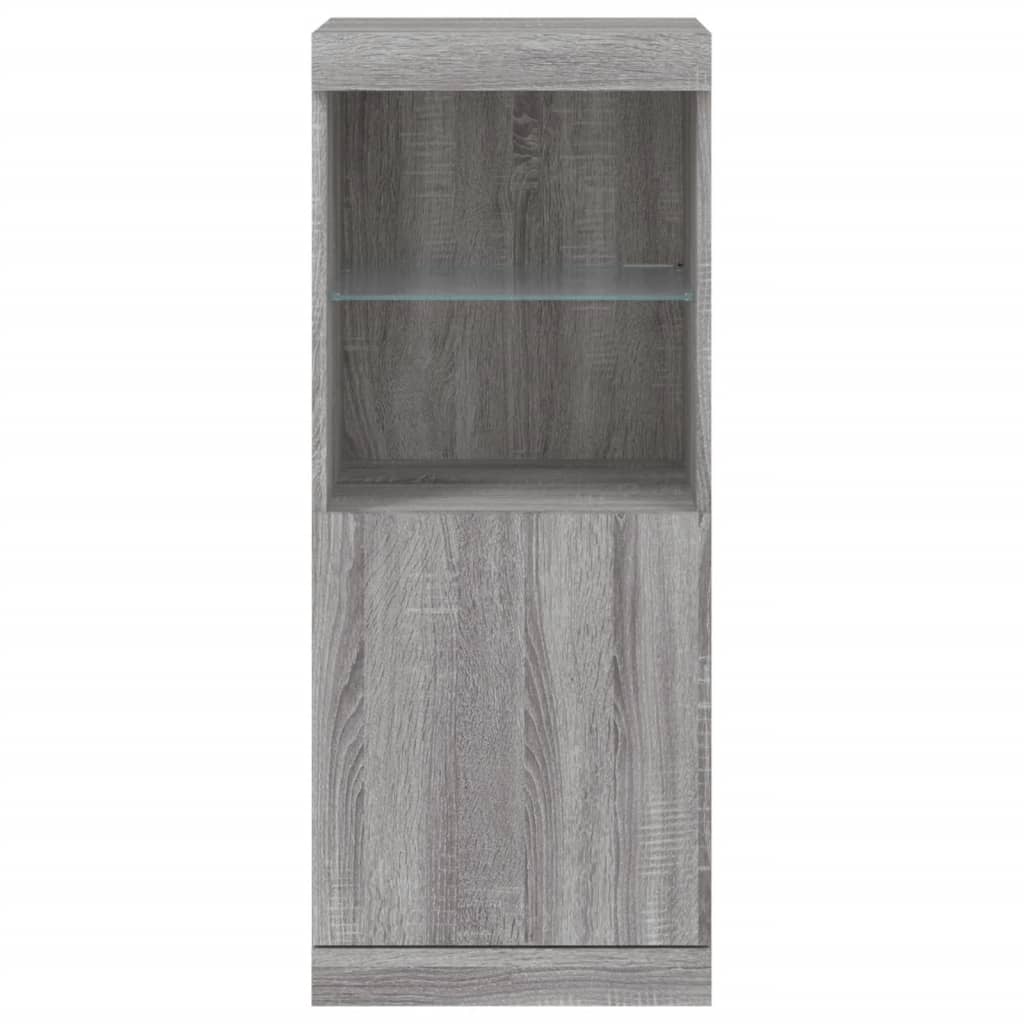 Sideboard mit LED-Leuchten Grau Sonoma 41x37x100 cm