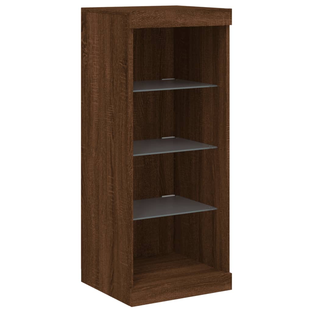 Sideboard mit LED-Leuchten Braun Eichen-Optik 41x37x100 cm