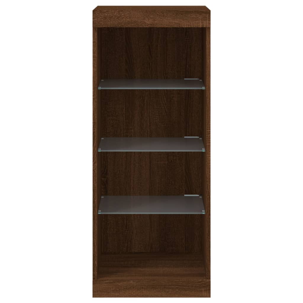 Sideboard mit LED-Leuchten Braun Eichen-Optik 41x37x100 cm