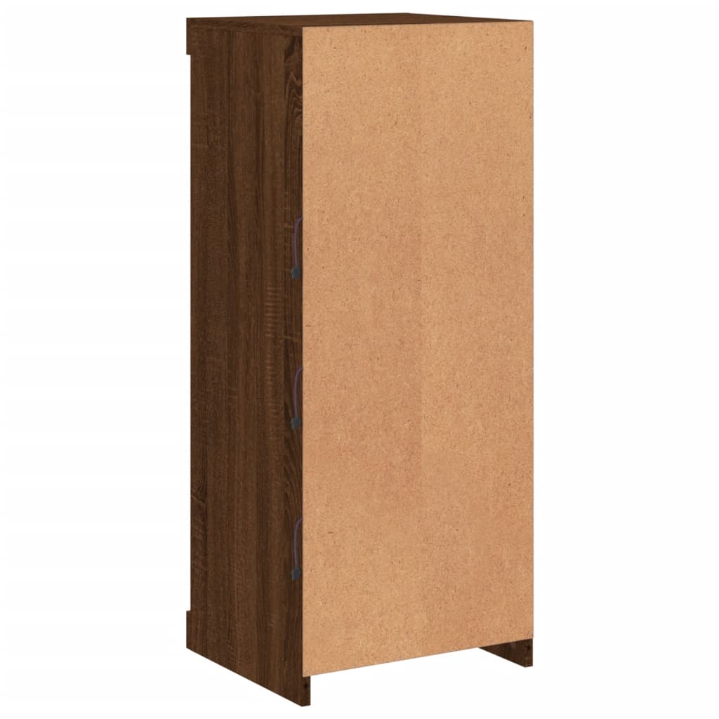 Sideboard mit LED-Leuchten Braun Eichen-Optik 41x37x100 cm