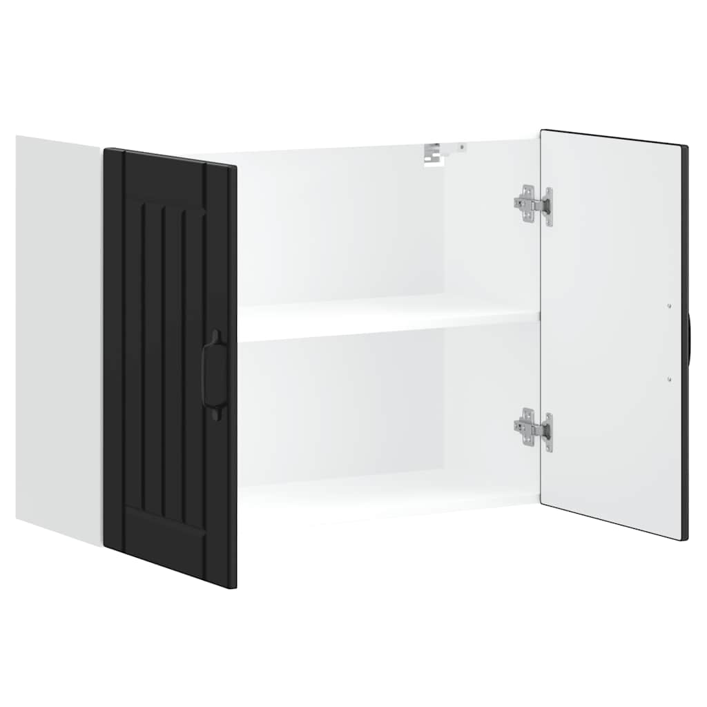 Küchen-Hängeschrank Lucca Schwarz Holzwerkstoff