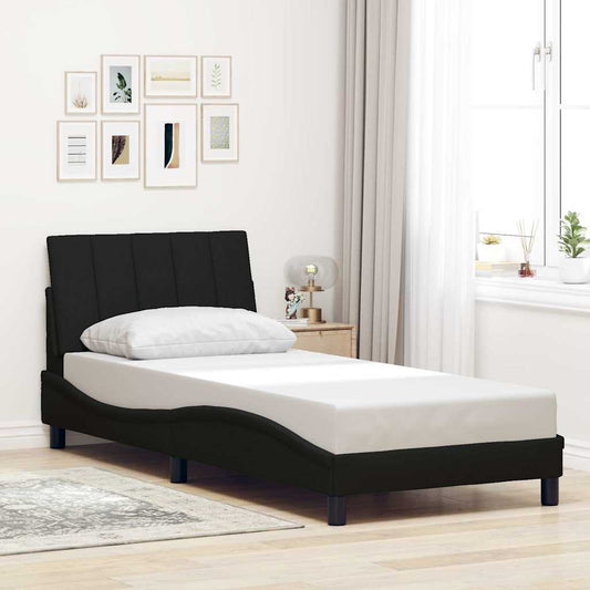 Bettgestell ohne Matratze Schwarz 80x200 cm Stoff
