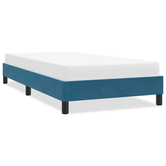 Bettgestell ohne Matratze Dunkelblau 80x220 cm Samt