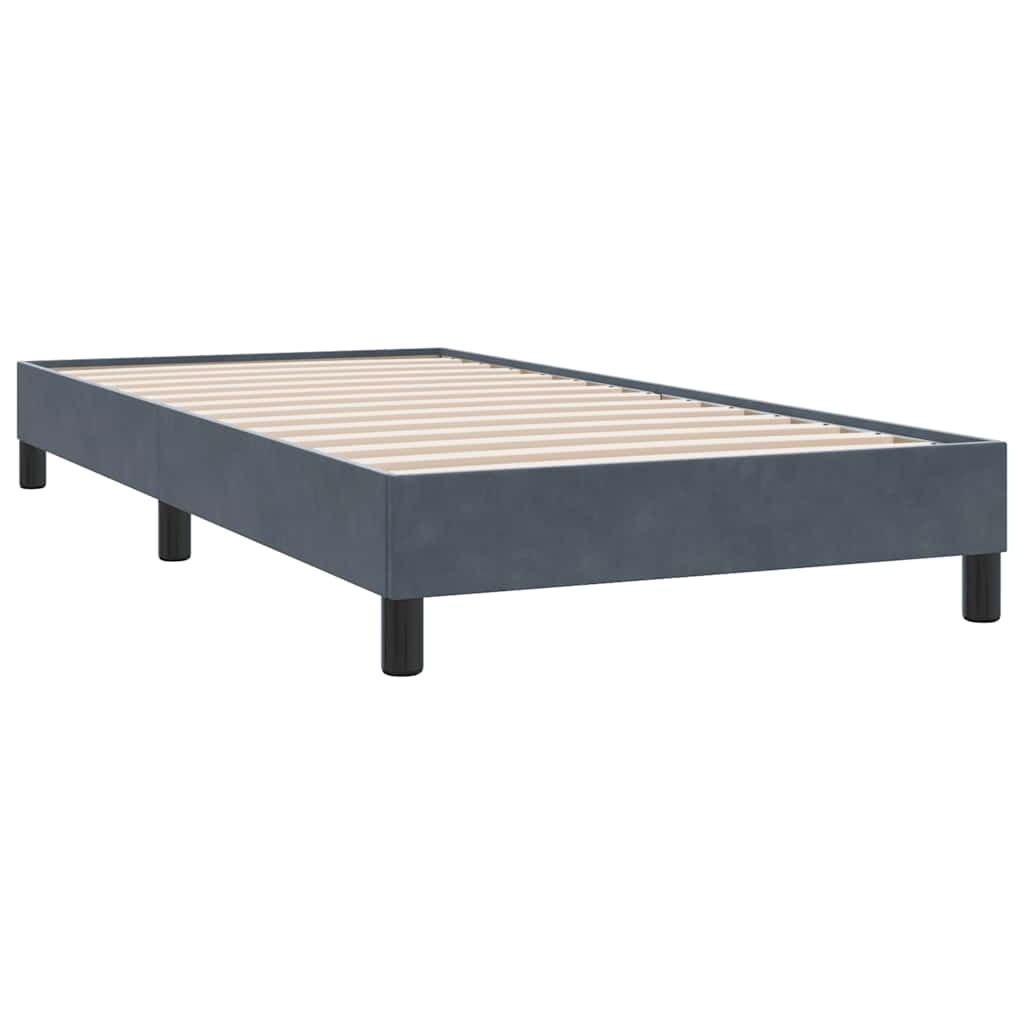 Boxspringbett ohne Matratze Dunkelgrau 80x210 cm Samt