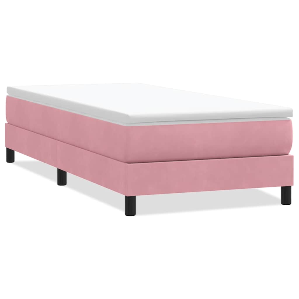 Boxspringbett ohne Matratze Rosa 100x210 cm Samt