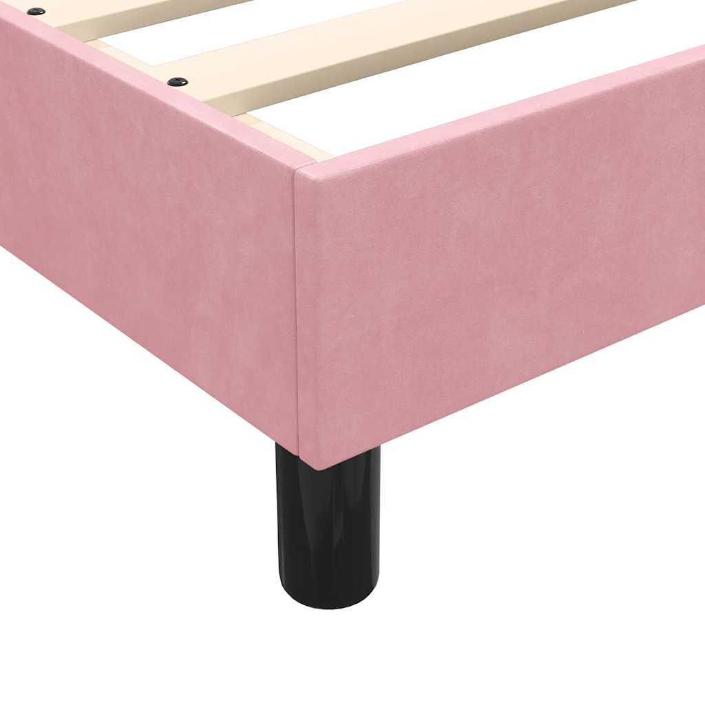 Boxspringbett ohne Matratze Rosa 100x210 cm Samt